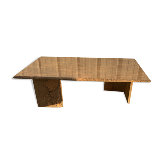 Table basse rose travertin