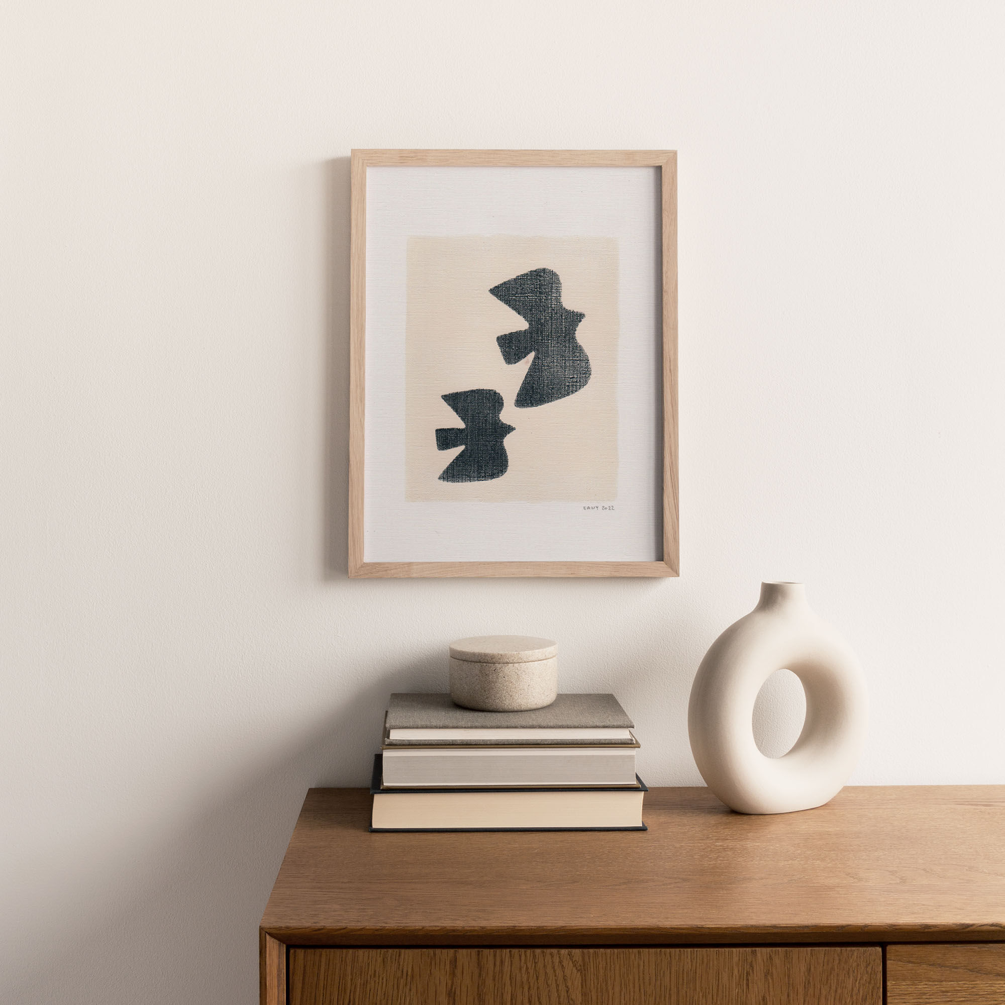 Peinture sur papier M641 signée eawy