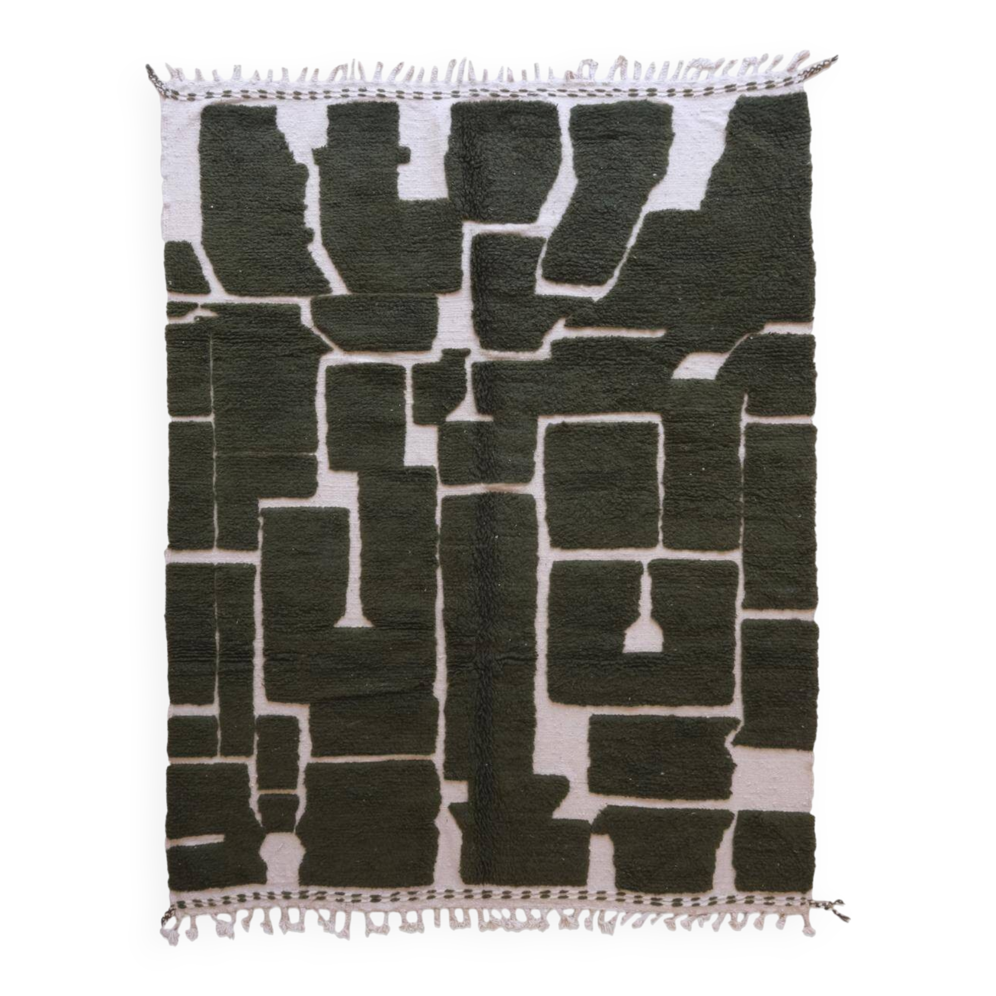 Contemporary Green Rug - 294 x 216 cm
