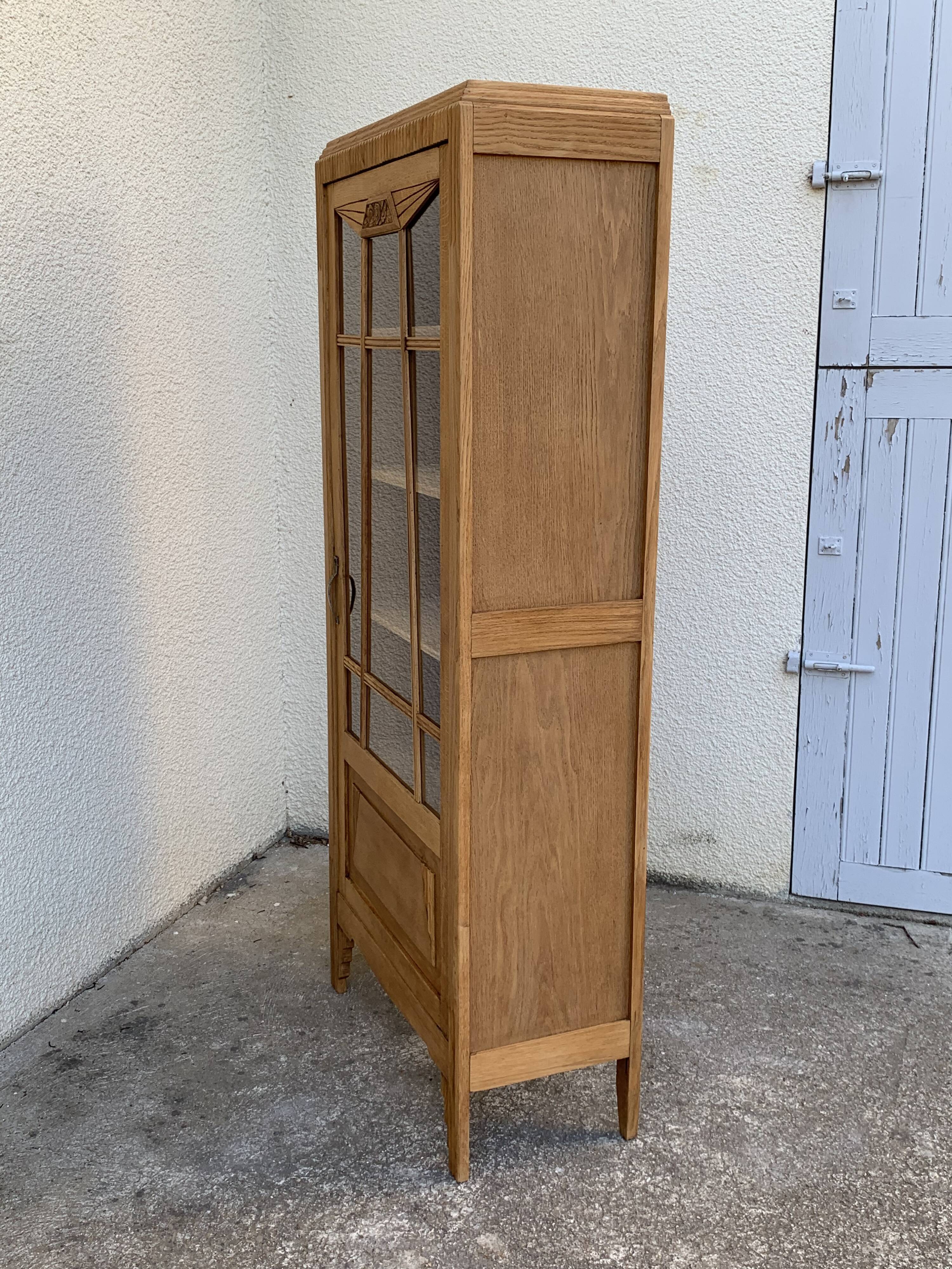 Parisian wardrobe glazed art deco 1920 raw wood