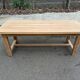 Renovated 19th-century solid oak extendable farmhouse dining table 200cm