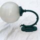 Outdoor wall lamp in cast alluminium, with plastic ball