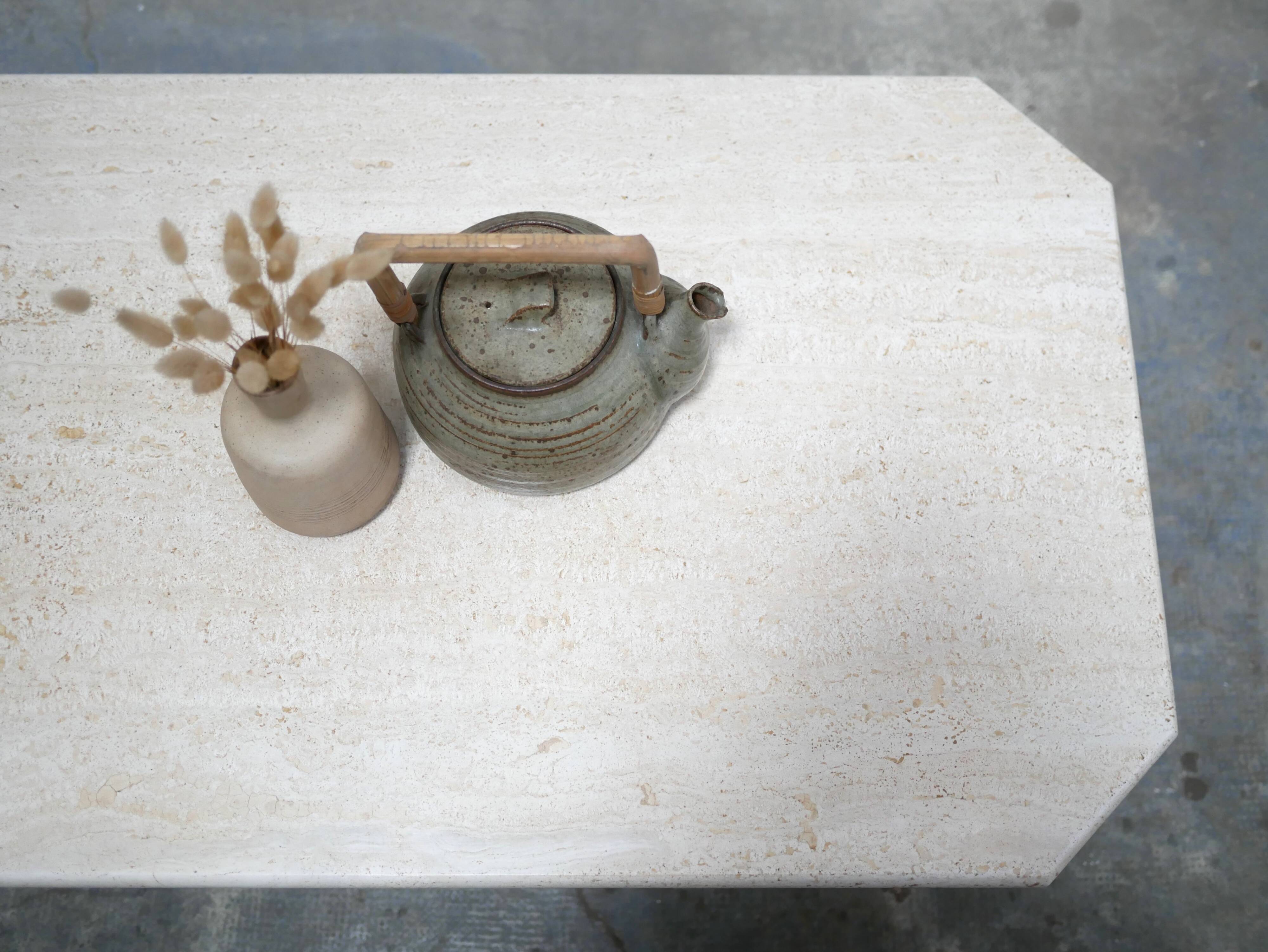Vintage travertine coffee table