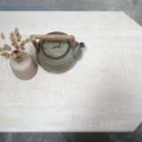 Table basse vintage en travertin