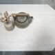 Table basse vintage en travertin