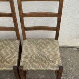 Two-tone straw chairs 1950