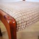 Set of 6 chairs in thick velvet and teak base