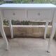 Dressing table console in white painted wood France 2000 / vintage retro classic bedroom decoration