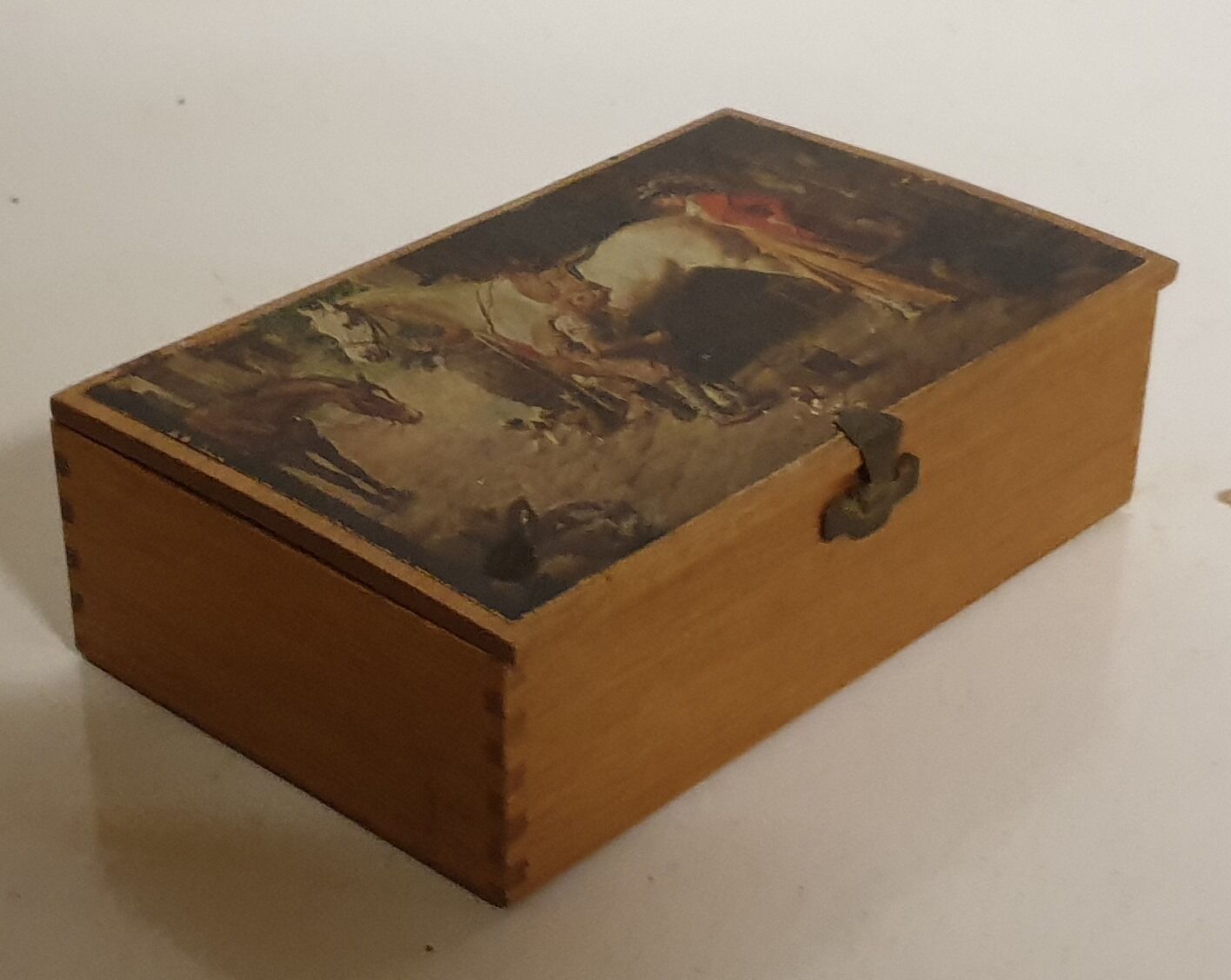 Old wooden cigar box