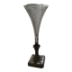 Tulip vase glass and metal