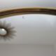 Golden 50-60's aluminium round mirror tray