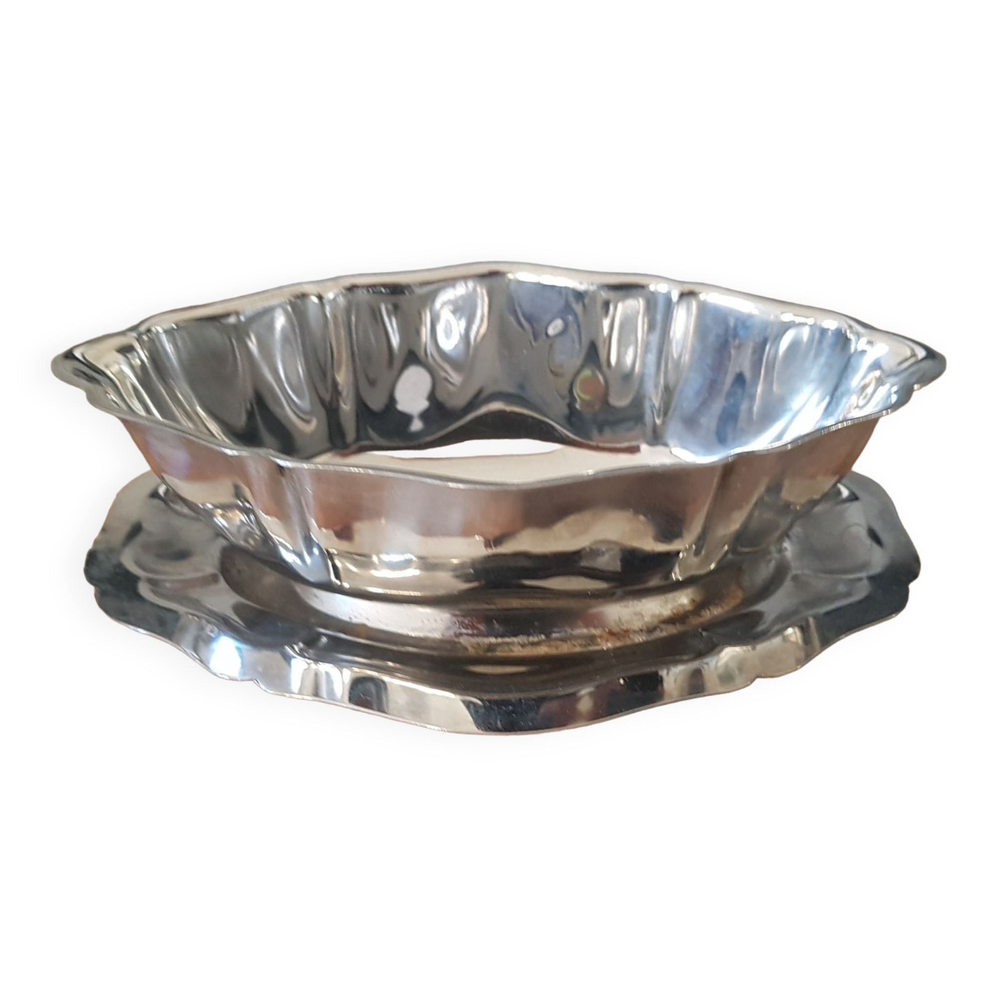 Vintage stainless steel gravy boat