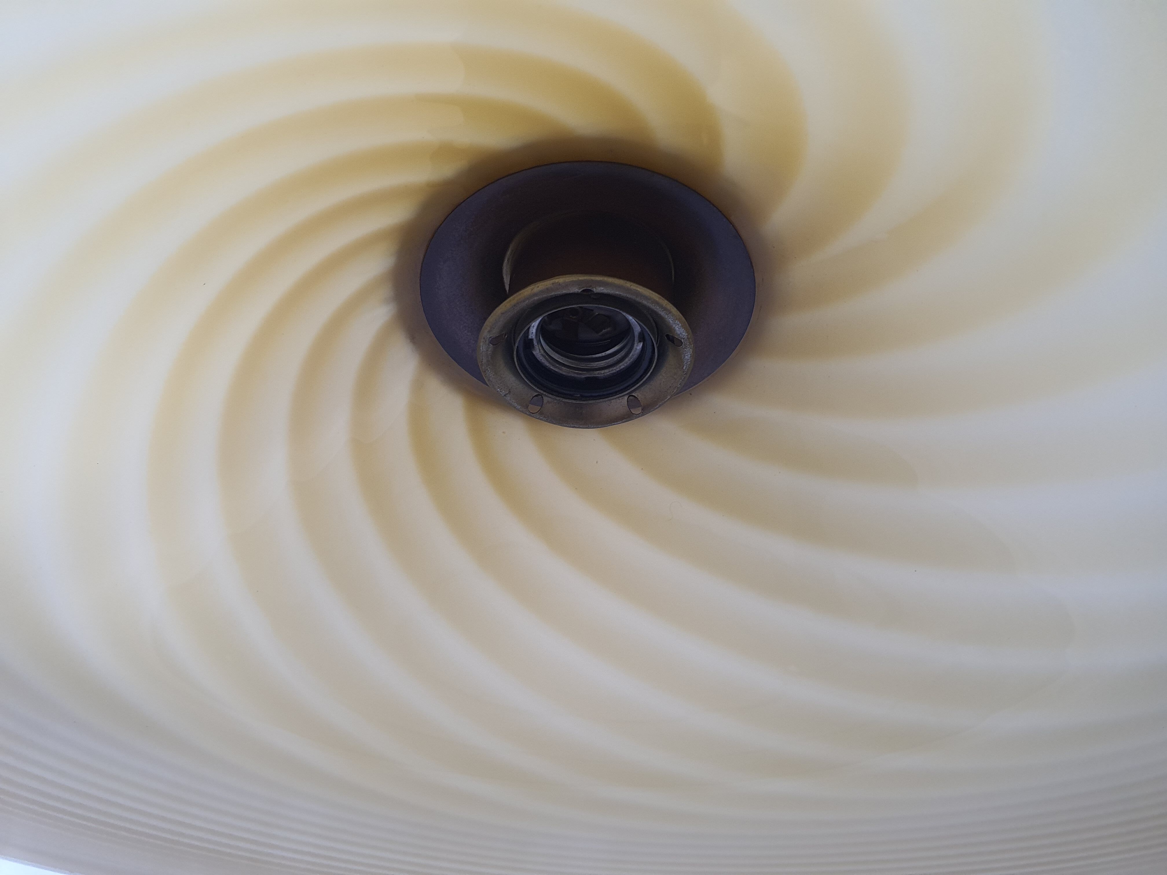 Lustre en verre de Murano et laiton avec double support