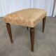Vintage Gold Fabric Foot stool: Mid-Century Ottoman Tabure, 1970s