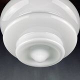 Large opaline glass pendant lamp, mid-century, Italy, 1960s.