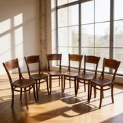 Set of six Authentic antique bentwood chairs, Antonio Volpe