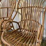 Pair of rattan armchairs