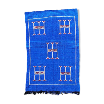 Moroccan bohemian carpet blue