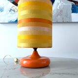 Vintage orange ceramic table lamp 1970
