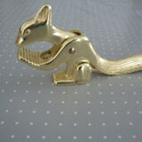 Nutcracker or hazelnuts vintage golden metal squirrel