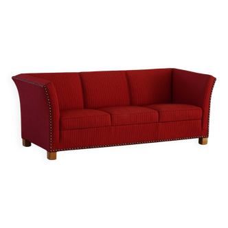 Art Deco three-seater canapé by a Danish cabinetmaker, Flemming Lassen style, 1940s.