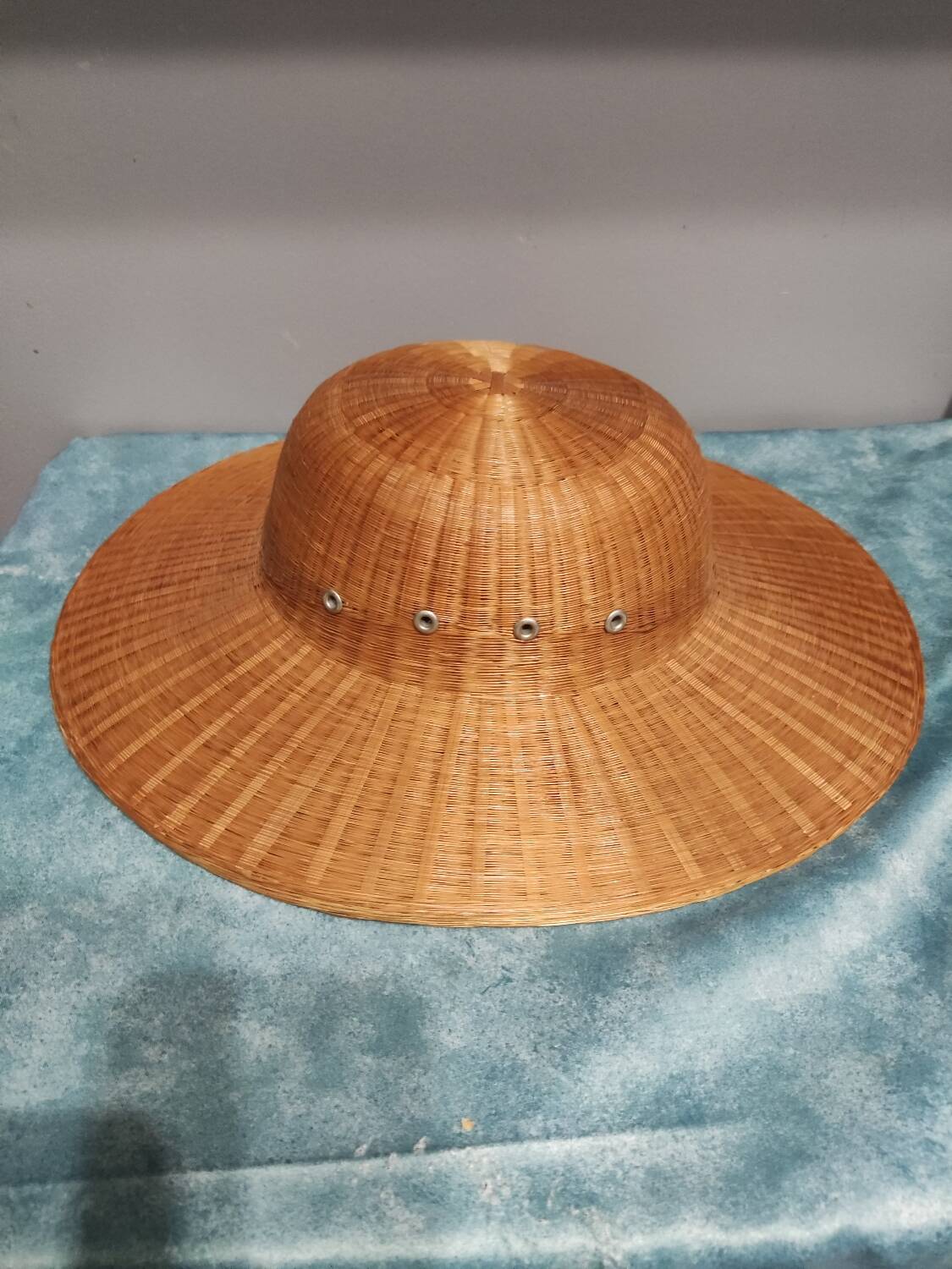 Rattan colonial hat, from the 60s-70s