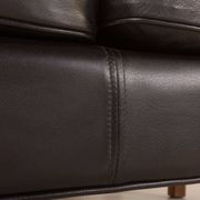 Danish black aniline leather sofa by Hurup, 1980s
