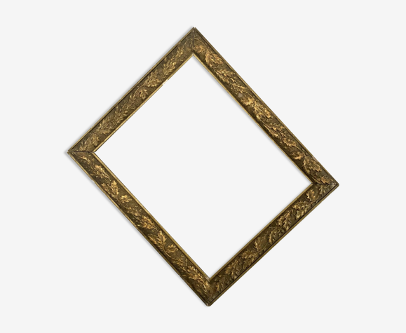Cadre bois sculpté feuilles de chêne