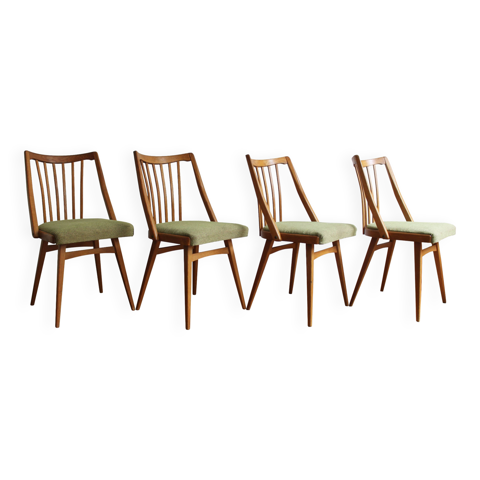 Set of Four 1960's Chairs by Antonin Suman for TON