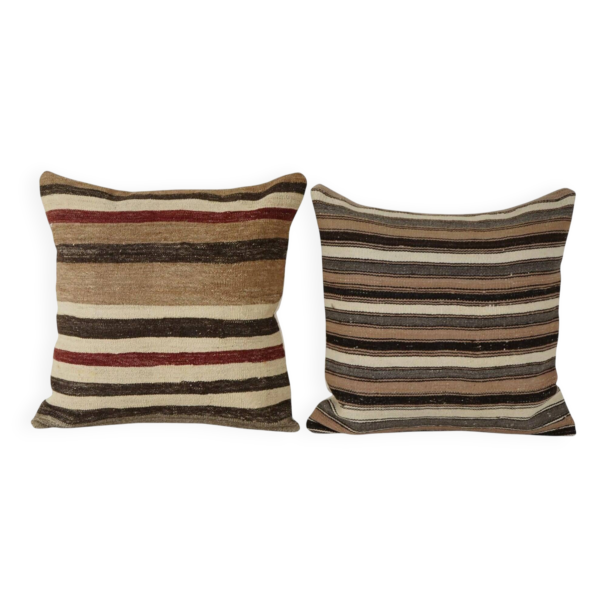 Set of 2 vintage kilim cushion covers 61x61 cm