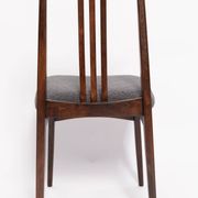 Mid-century grey graphite boucle beech chair by M. Zielinski, Europe, 1960.