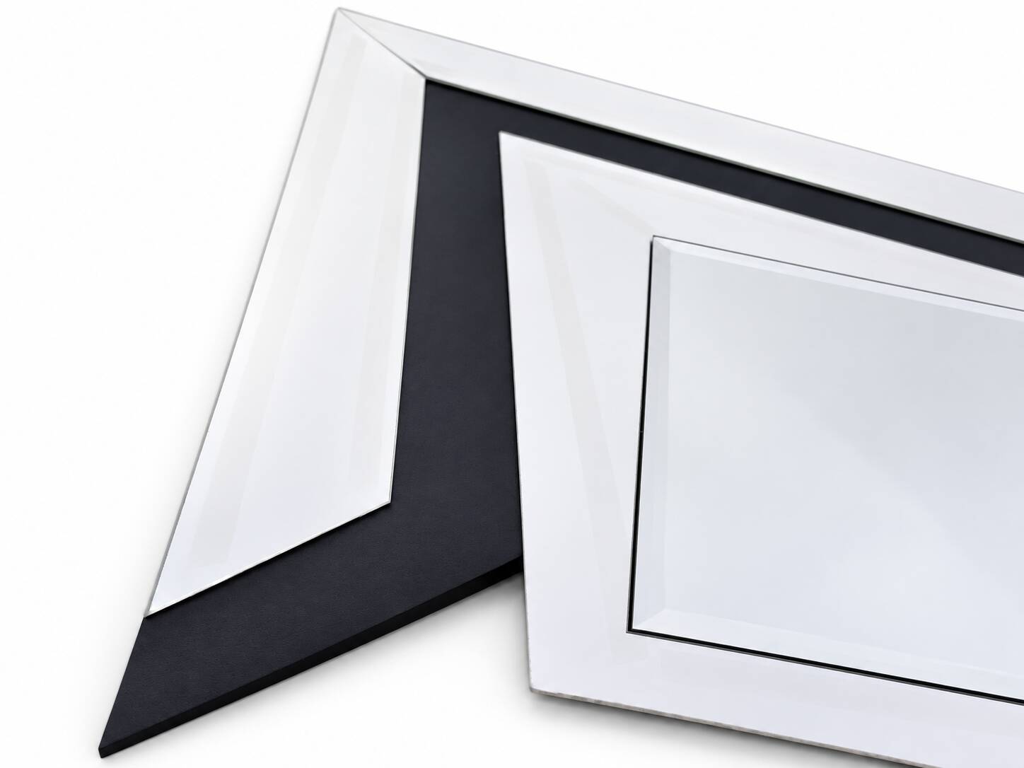 One-Off Handmade Postmodern Geometric Mirror, 1980s