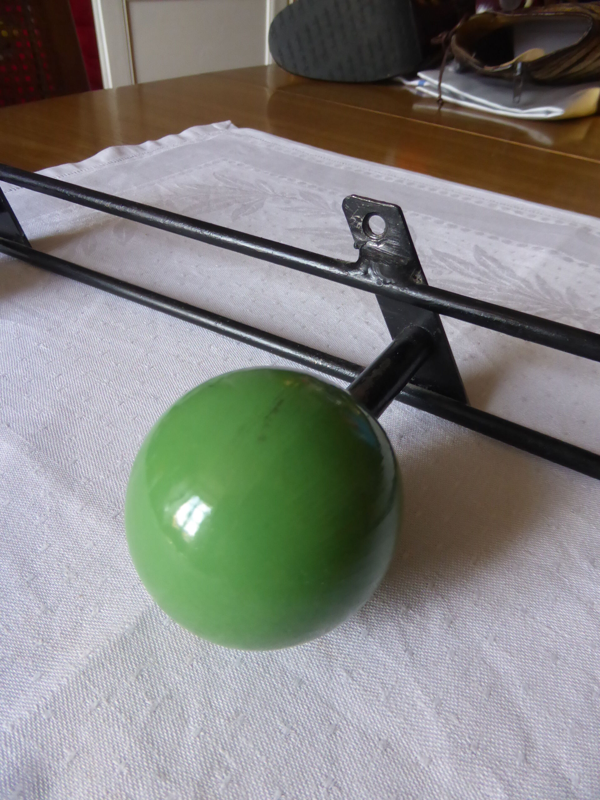 Vintage wall coat rack 3 patères
