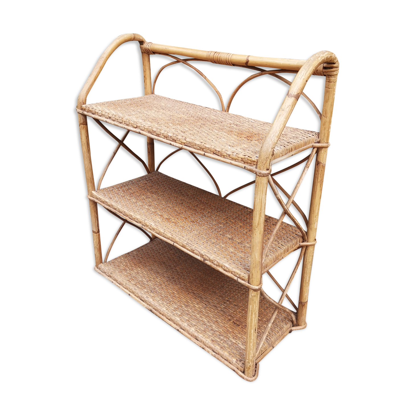 Rattan shelf