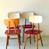 Dining Red Chairs by TON, 1960’