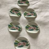 Set of six knife holders porcelain of Paris