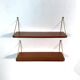 Set of two floating shelves, Danmark, 1960s