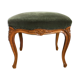 Louis XV footrest in carved wood and green velvet