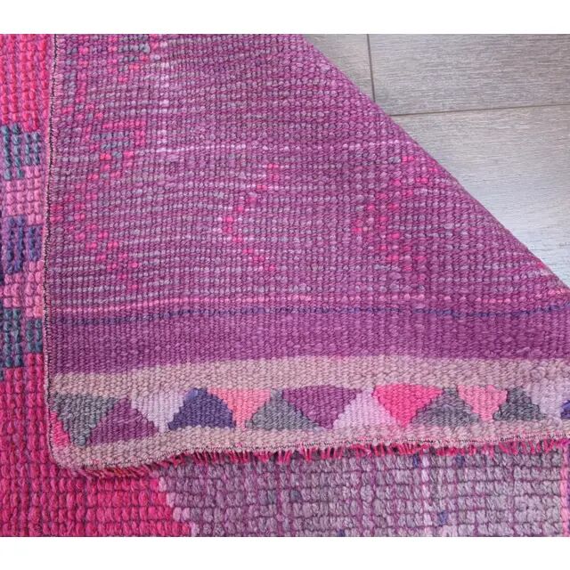 Turkish Oushak handmade runner rug 80x348