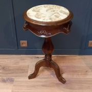 Table d'appoint en bois et marbre, France