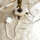 Alabaster and brass lamp, home decor light fixture with alabaster shade.