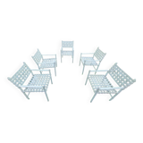 Set of 5 garden armchairs