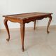 Vintage Chippendale coffee table in beech and rattan, Louis XV style.