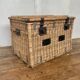 Former sncf travel trunk in rattan early XXeme