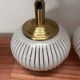 Pair of vintage white globe tilting wall sconces