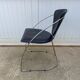 Set of 4 Linda armchairs by Arrben, black leather, chrome steel frame