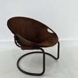 Vintage Suede Ball Chair by Lusch & Co., 1970s