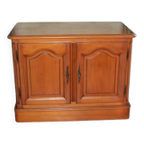 Louis Philippe style cherry wood bar buffet, 1980s