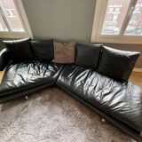 B&b Italia sofa Antonio Citterio Arne black leather