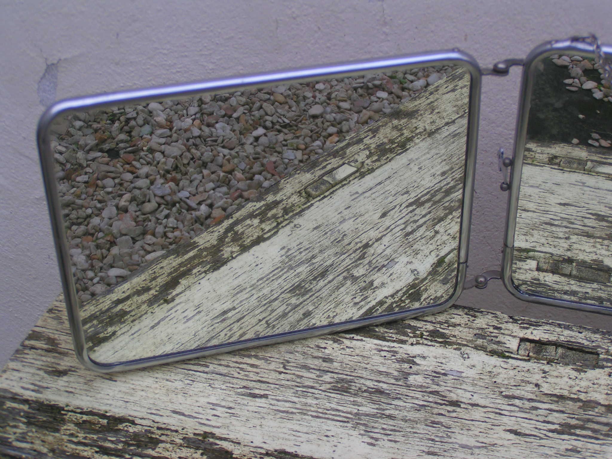 Barber triptych mirror - 78.5 x 18.5cm
